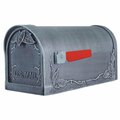 Floral Curbside Mailbox-Swedish Silver SCF-1003-SW